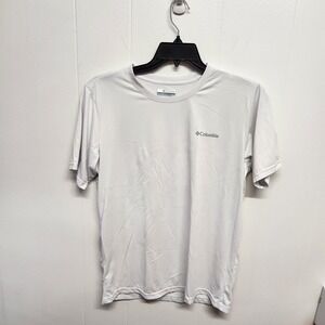 Columbia Shirt Mens Medium White Omni-Wick Short Sleeve‎ Crewneck Performance